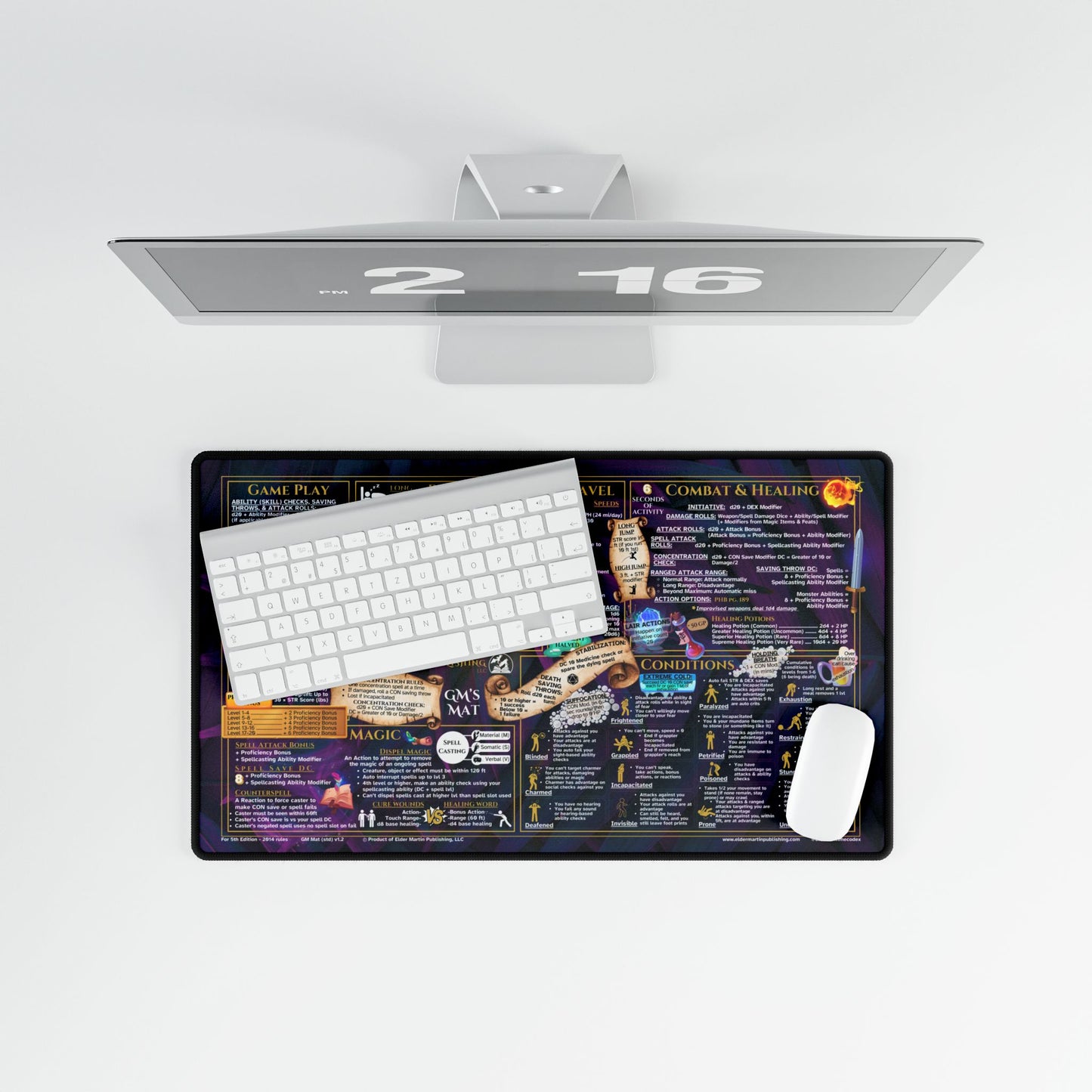 Game Master Deskmat for 5th Edition 2014 Mechanics, standard size, Cyber Fronds