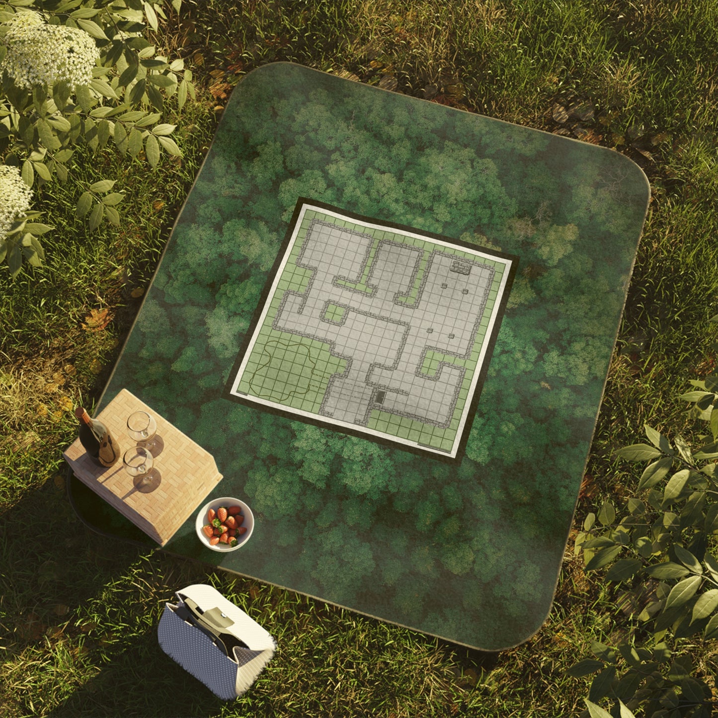 Battle Map Picnic Blanket - Dungeon