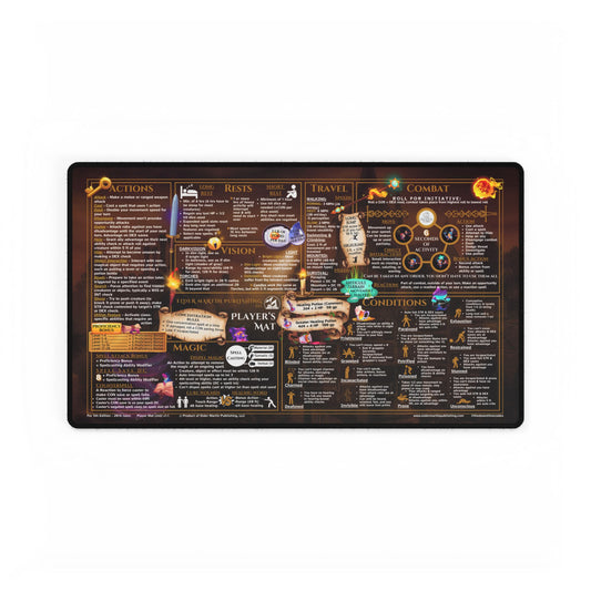 Player Rules Deskmat for 5th Edition 2014 Mechanics, standard size, Vampire Village