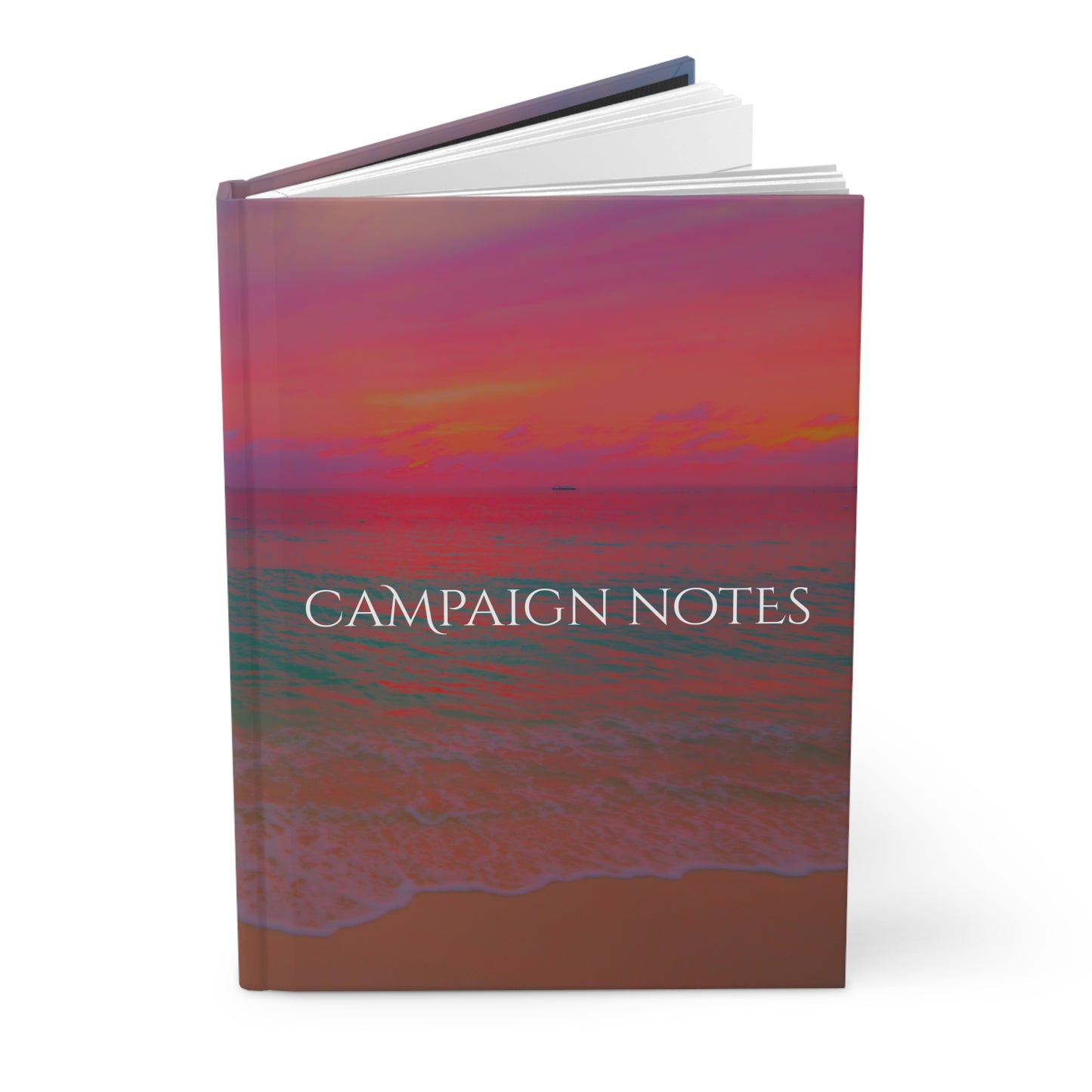 Campaign Notebook, Hardcover Journal, lined - Seaside Sunset
