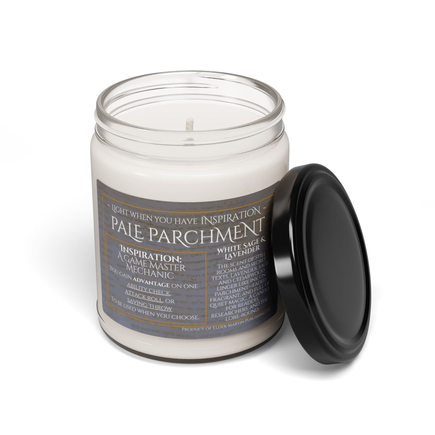 Inspiration Soy Candle | 9oz Pale Parchment - White Sage & Lavender Scent