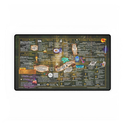 Game Master Deskmat for 5th Edition 2014 Mechanics, standard size, Dark Forest