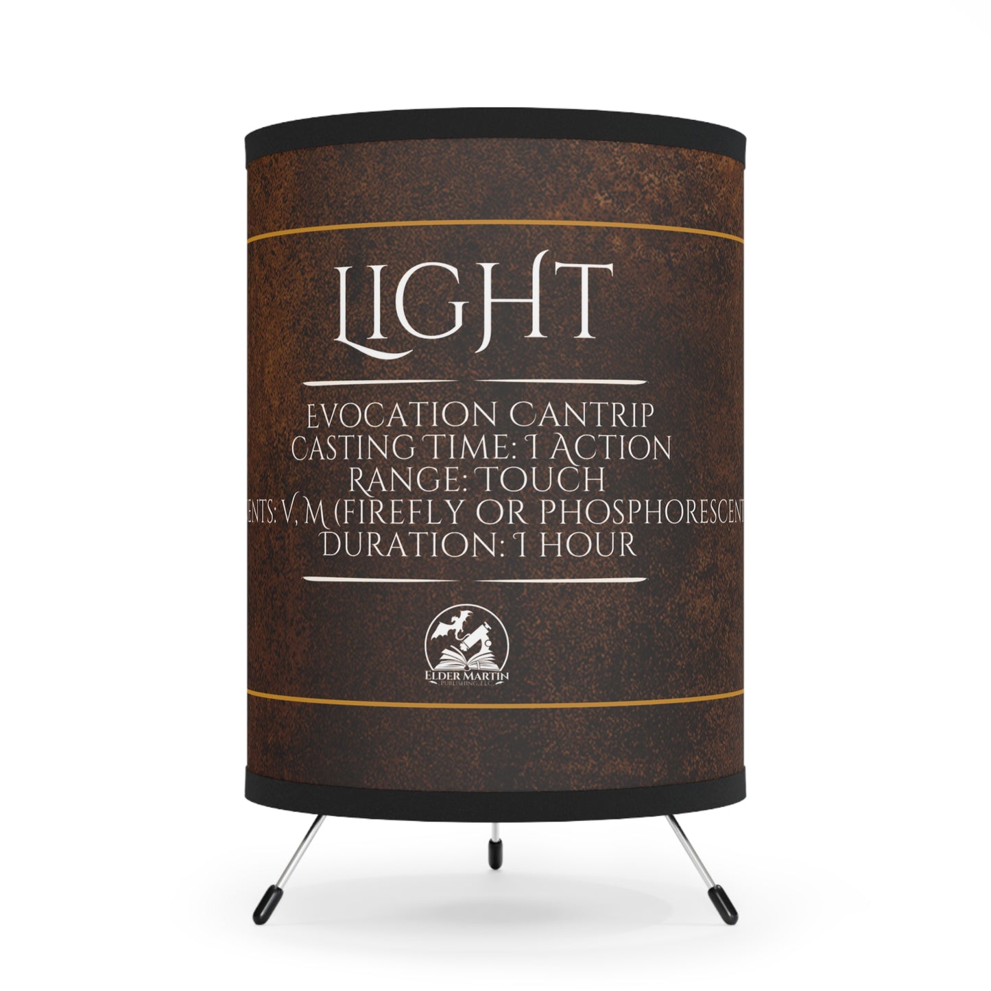 Light Spell Tripod Lamp with High-Res Printed Shade - Crafter's Copper