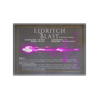 Acrylic Spell Block - ELDRITCH BLAST - Pale Parchment