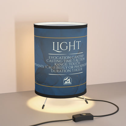 Light Spell Tripod Lamp with High-Res Printed Shade - Martial Marble