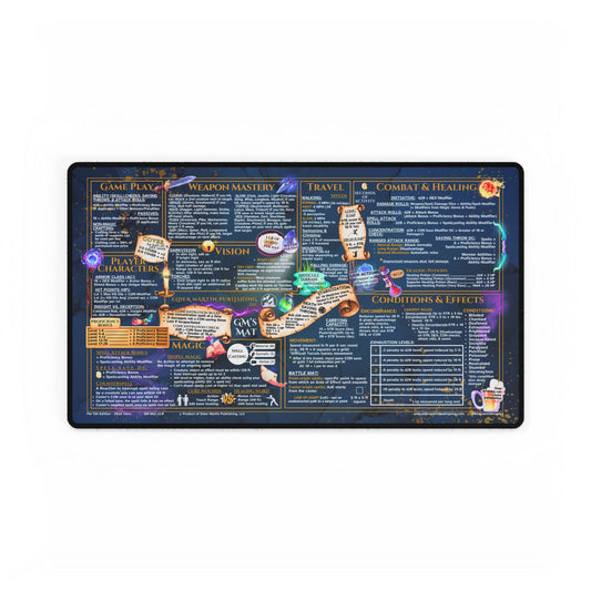 Game Master Mat for 5th Edition 2024 Mechanics, game size, Martial Marble