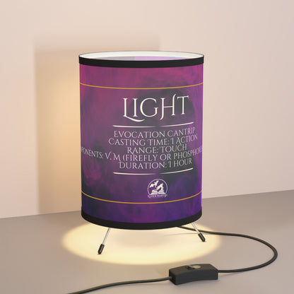 Light Spell Tripod Lamp with High-Res Printed Shade - Magic Mists