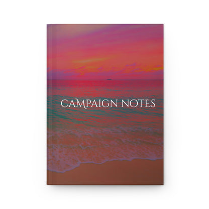 Campaign Notebook, Hardcover Journal, lined - Seaside Sunset