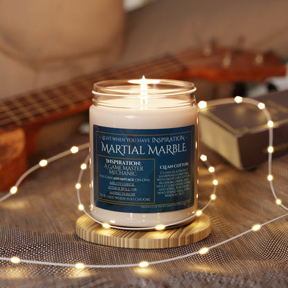 Inspiration Soy Candle | 9oz Martial Marble - Clean Cotton Scent