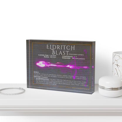 Acrylic Spell Block - ELDRITCH BLAST - Pale Parchment
