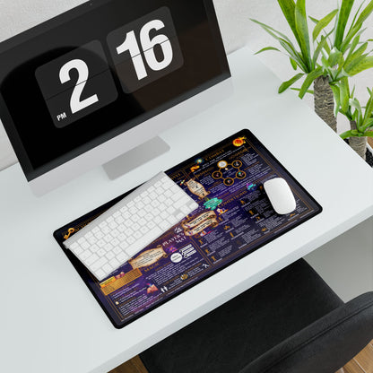 Player Rules Deskmat for 5th Edition 2024 Mechanics, standard size, Purple Space