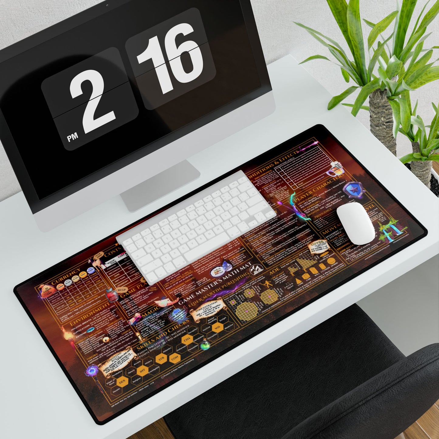 Game Master Deskmat for 5th Edition 2024 Mechanics, premium size, Vampire Village