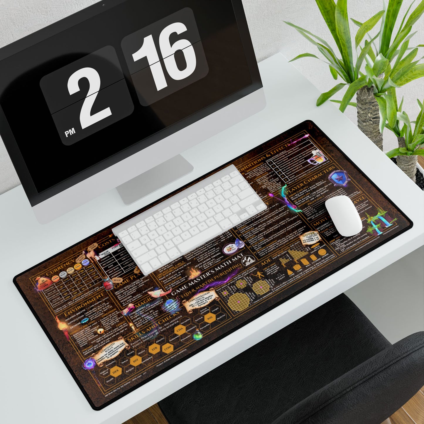 Game Master Deskmat for 5th Edition 2014 Mechanics, premium size, Crafter's Copper
