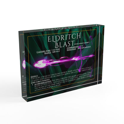 Acrylic Spell Block - ELDRITCH BLAST - Lush Leaves