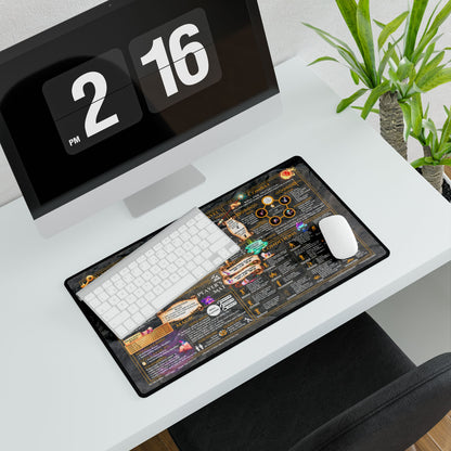 Player Rules Deskmat for 5th Edition 2024 Mechanics, standard size, Dungeon Deep