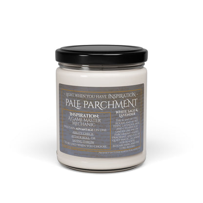 Inspiration Soy Candle | 9oz Pale Parchment - White Sage & Lavender Scent
