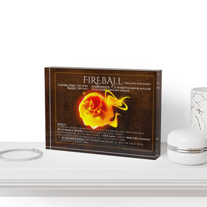 Acrylic Spell Block - FIREBALL - Crafter's Copper