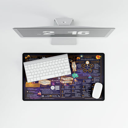 Player Rules Deskmat for 5th Edition 2024 Mechanics, standard size, Purple Space