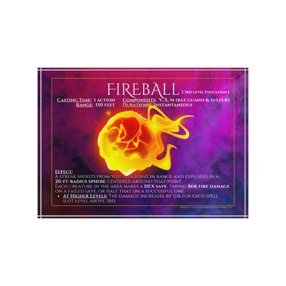 Acrylic Spell Block - FIREBALL - Magic Mists