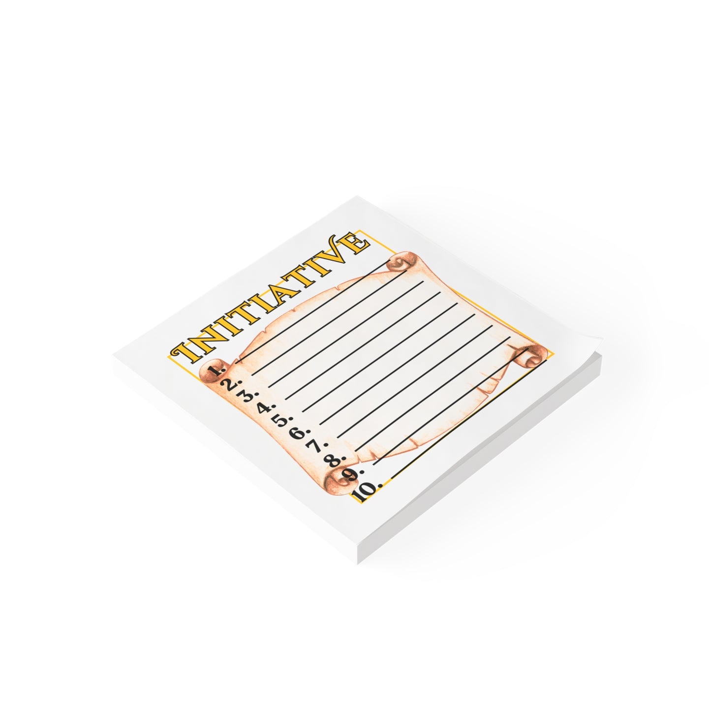 Initiative List Notepad — Decorative 10-Point Post-it® Note Pad