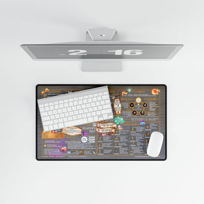 Player Rules Deskmat for 5th Edition 2014 Mechanics, standard size, Pale Parchment