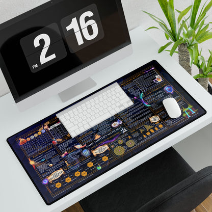 Game Master Deskmat for 5th Edition 2014 Mechanics, premium size, blue scales background