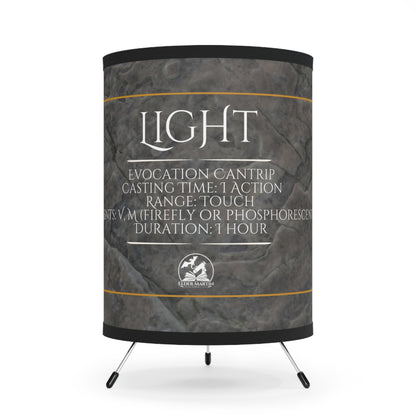 Light Spell Tripod Lamp with High-Res Printed Shade - Dungeon Deep