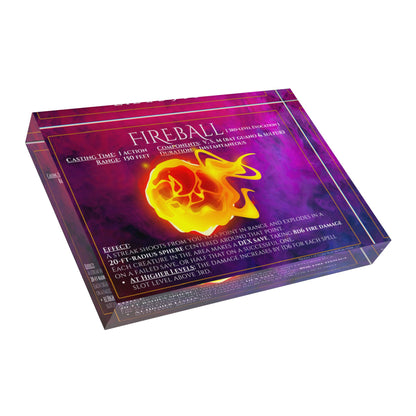 Acrylic Spell Block - FIREBALL - Magic Mists