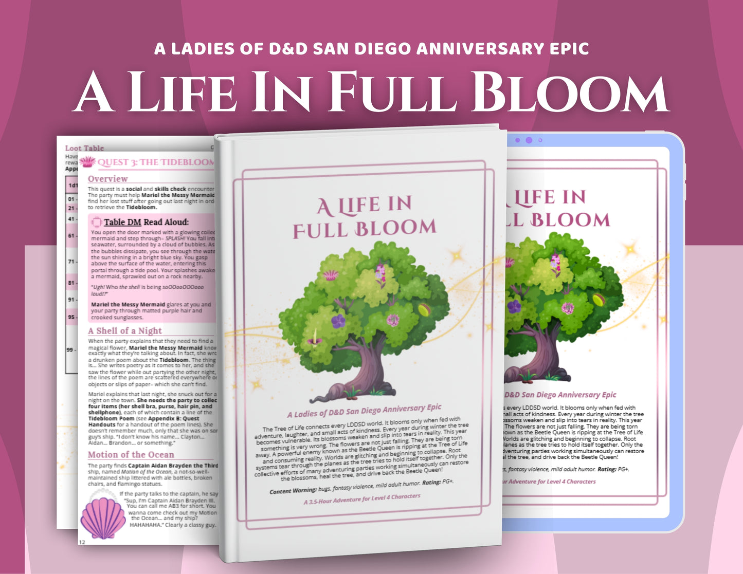 A Life In Full Bloom, A Ladies of D&D San Diego Anniversary EPIC - HARDCOVER